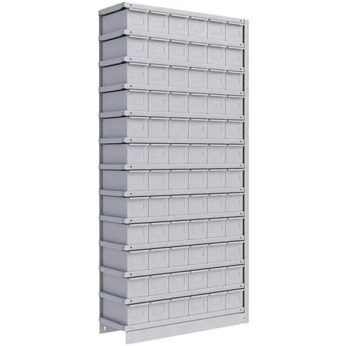 Interlok Shelving Unit, Steel, Boltless, 800 Lbs. Capacity, 36" W X 76" H X 18" D 1