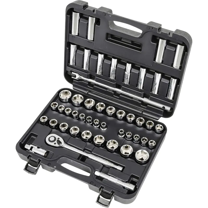 Isk-1249Sm Sae/Metric Socket Set, 49 Pcs, 1/2" Drive Size, Deep 1