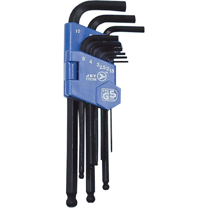 Jbhk-9M Ball Nose Hex Key Set, 9 Pcs., Metric 1