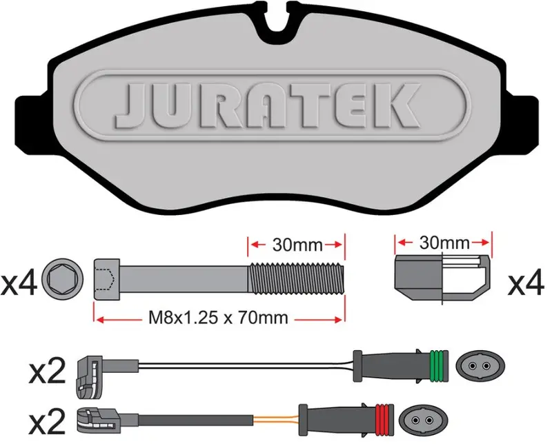 Jcp115 Brake Pad Set Front 1