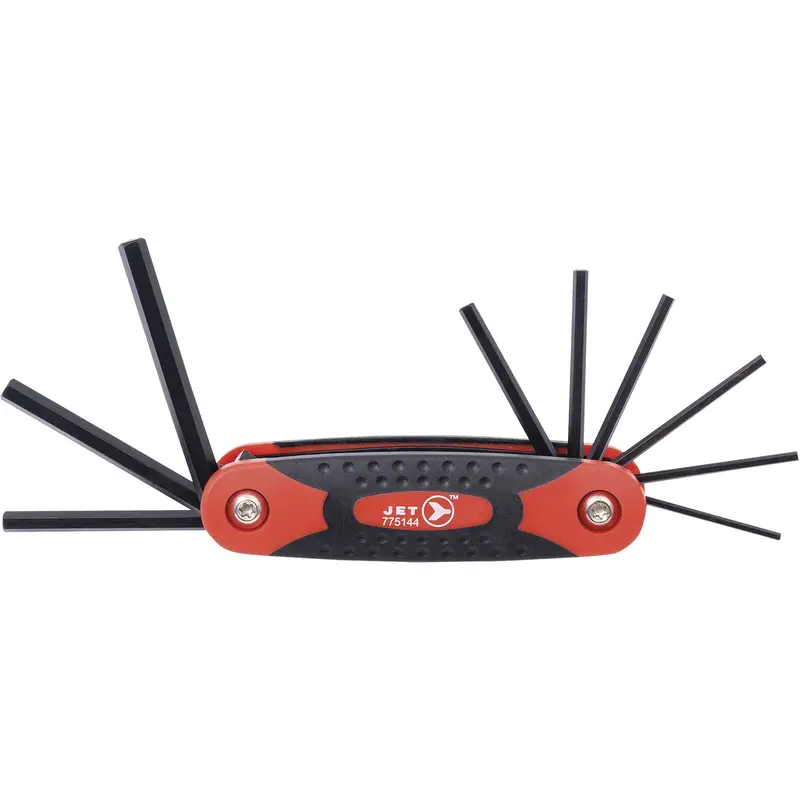 Jfhk-9 Folding Hex Key Set, 9 Pcs., Imperial 1