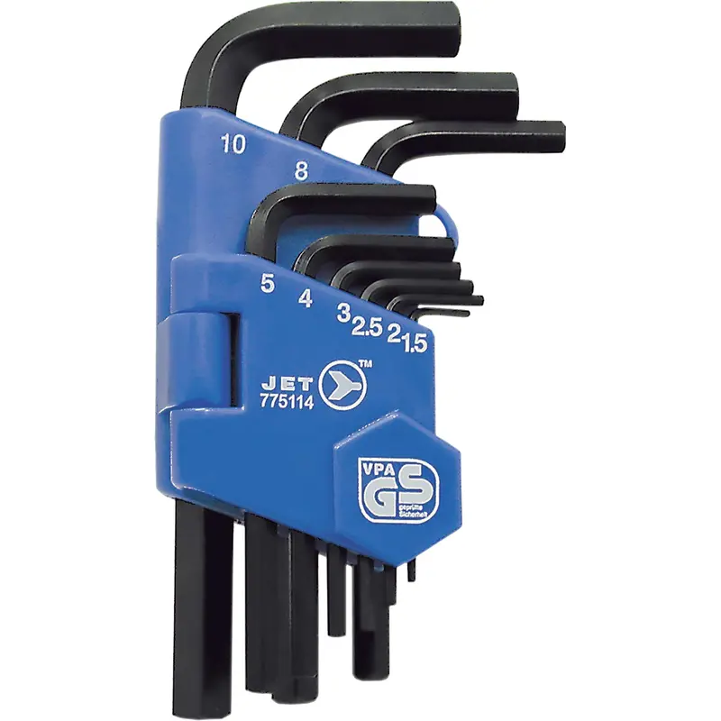 Jhk-9M Short Arm Hex Key Set, 9 Pcs., Metric 1