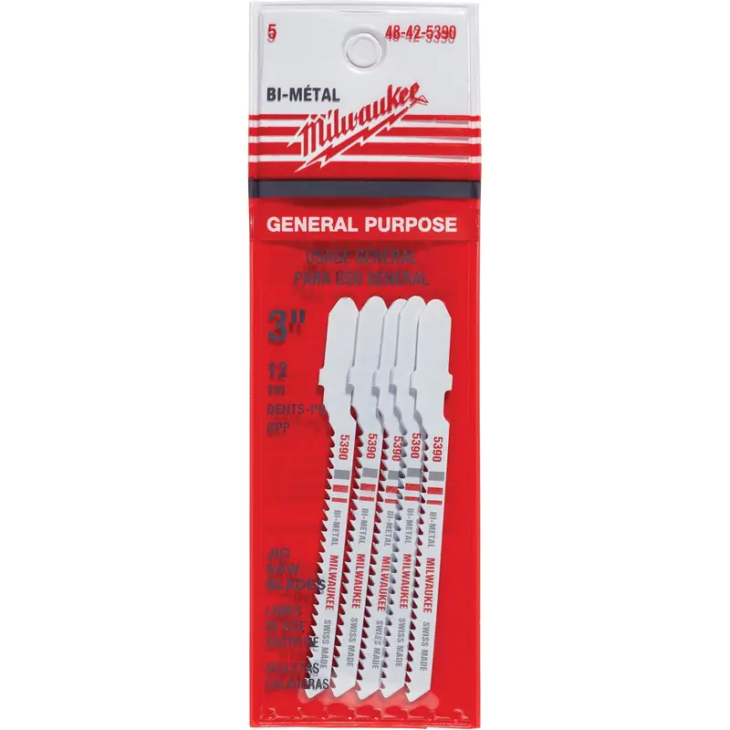 Jigsaw Blade, Bi-Metal, T-Shank, 3" L, 12 Tpi 1