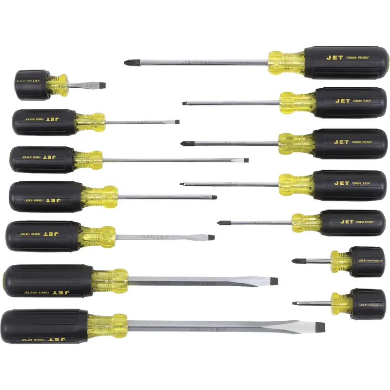 Jks-14S Cushion Grip Screwdriver Set, 14 Pcs. 1
