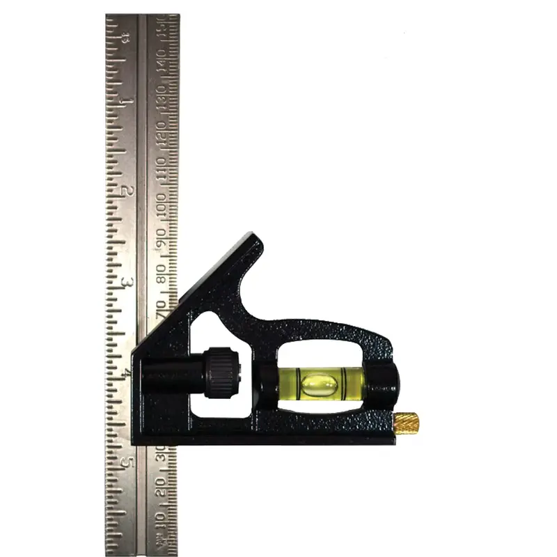 Johnson™ 406Em - Combination Square, 6" X 1" L, 1/32" Graduations, Steel, Plain 1