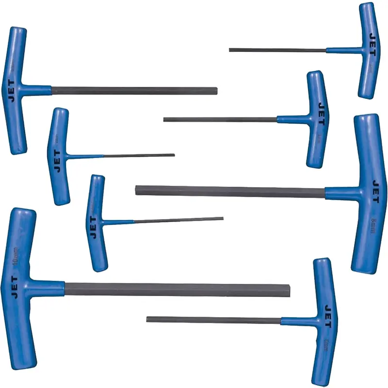 Jthk-8M T-Handle Hex Key Set, 8 Pcs., Metric/Torx® 1