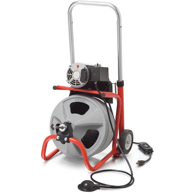 K-400 Autofeed Drum Machine With C-32 Iw Cable, Electric, 1/2" X 75' And 3/8" X 100' 1