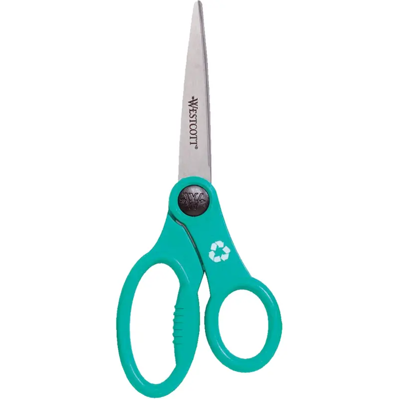 Kleenearth® Recycled Scissors, 8", Rings Handle 1