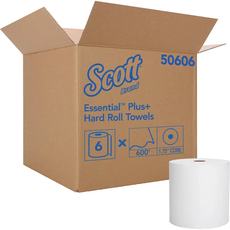 Kleenex® Hard Roll Towels, 1 Ply, Standard, 600' L 1