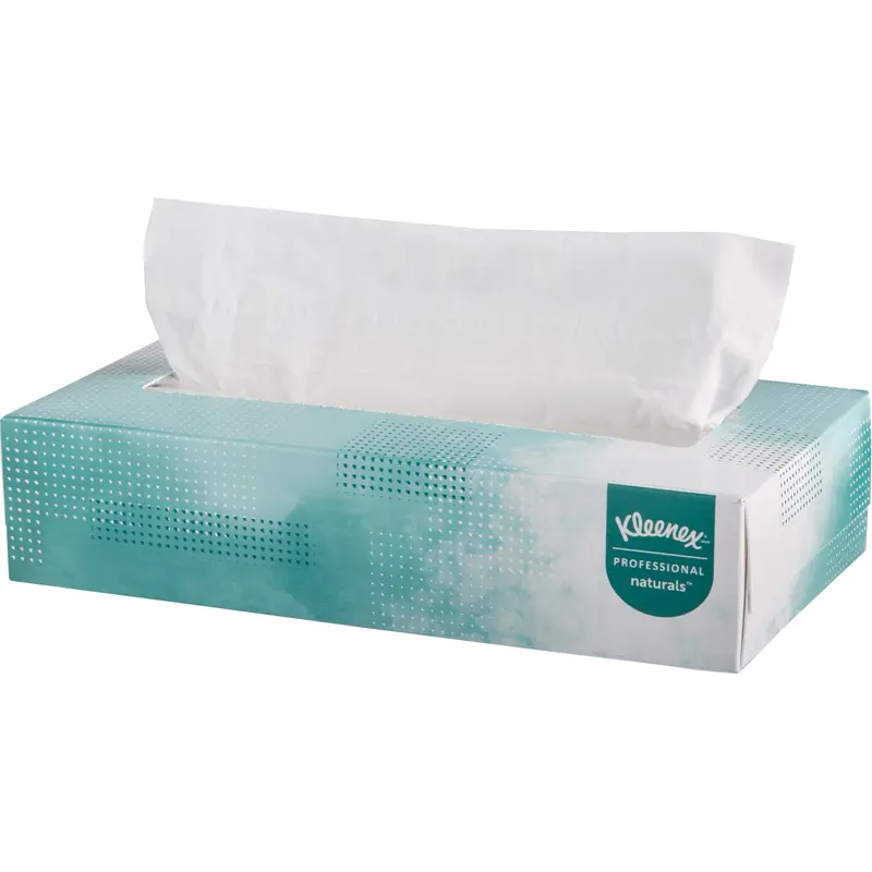 Kleenex® Naturals Facial Tissues, 2 Ply, 8.4" L X 8" W, 125 Sheets/Box 1