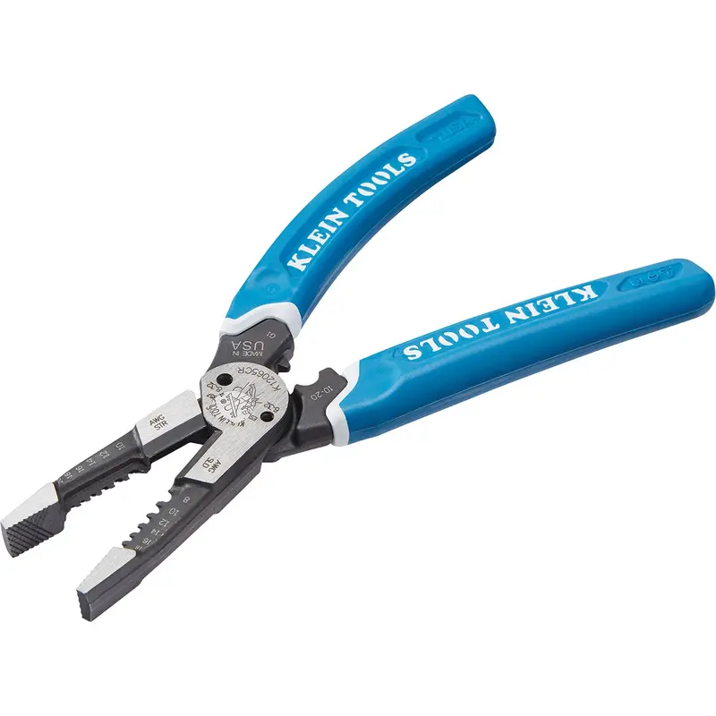 Klein-Kurve® Heavy-Duty Wire Stripper, Cutter & Crimper Multi-Tool, 8-1/4" L, 8 - 20 Awg 1