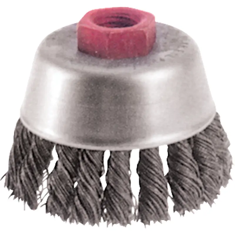 Knot Wire Cup Brushes - High Speed Small Grinder, 2-3/4" Dia. X 5/8"-11 Arbor 1