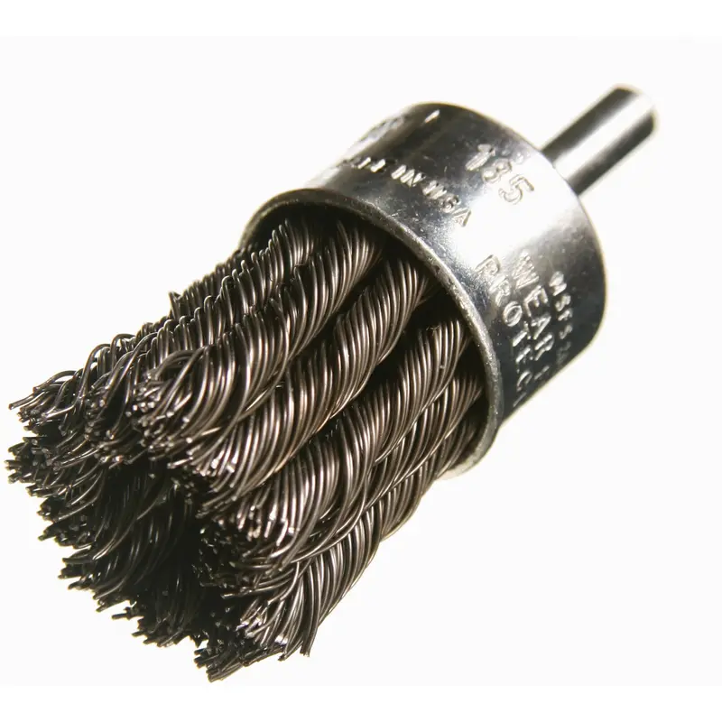 Knotted Wire End Brushes, 1" Dia., 0.012" Wire Dia., 1/4" Shank 1