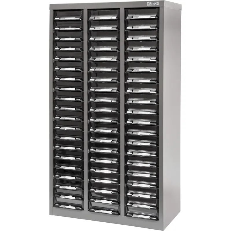 Kpc-300 Parts Cabinet, Galvanized Steel, 60 Drawers, 21-3/10" X 10-2/5" X 36-9/10", Grey 1