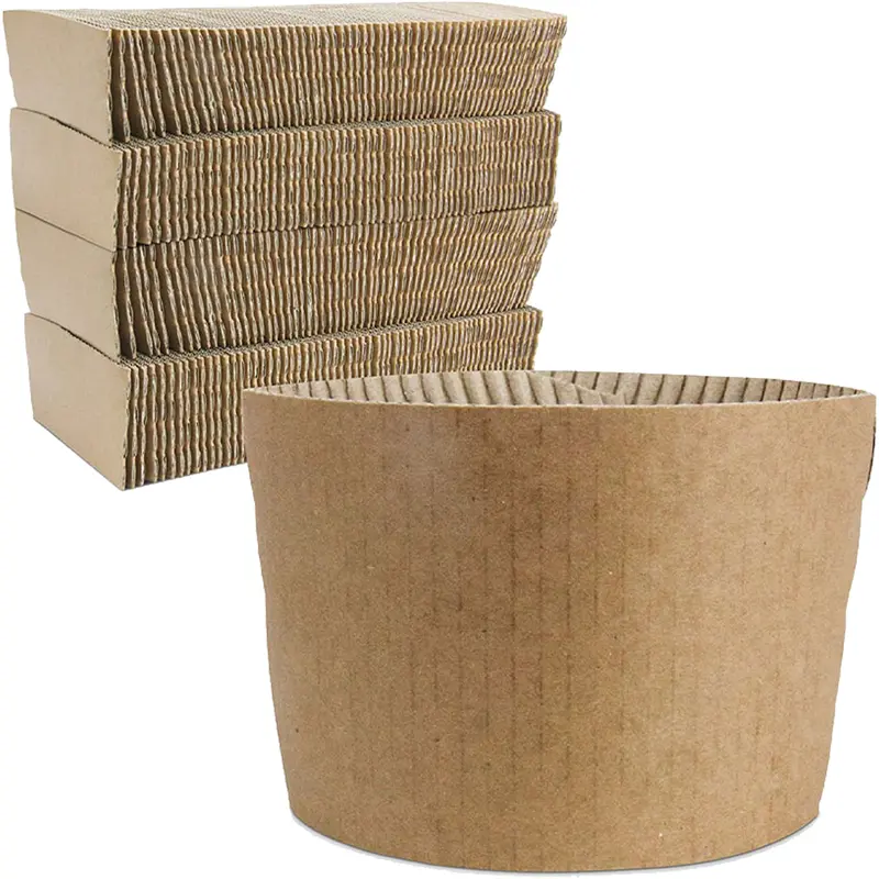 Kraft Coffee Cup Sleeves, Paper, 12 Oz. - 20 Oz., Brown 1