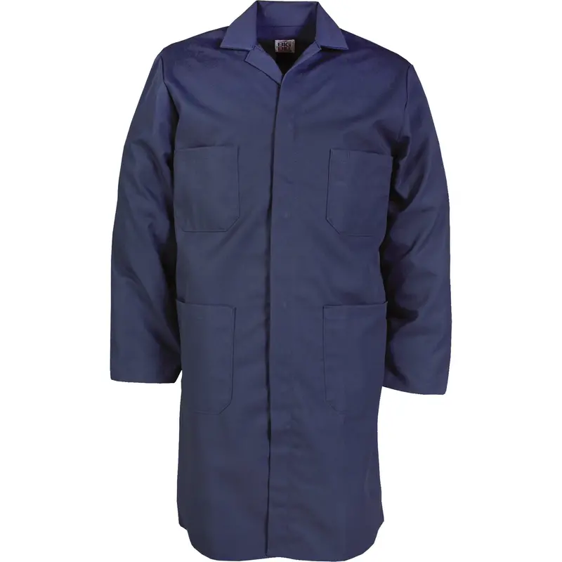 Lab Coat, Poly-Cotton, 38, Navy Blue 1