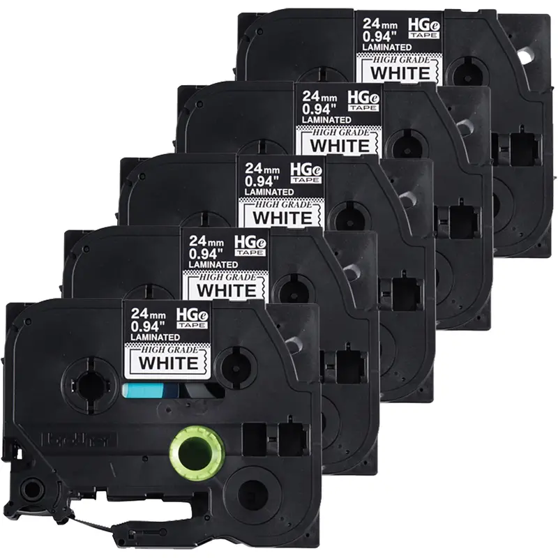 Laminated Tape, 24 Mm X 8 M, Black On White 1