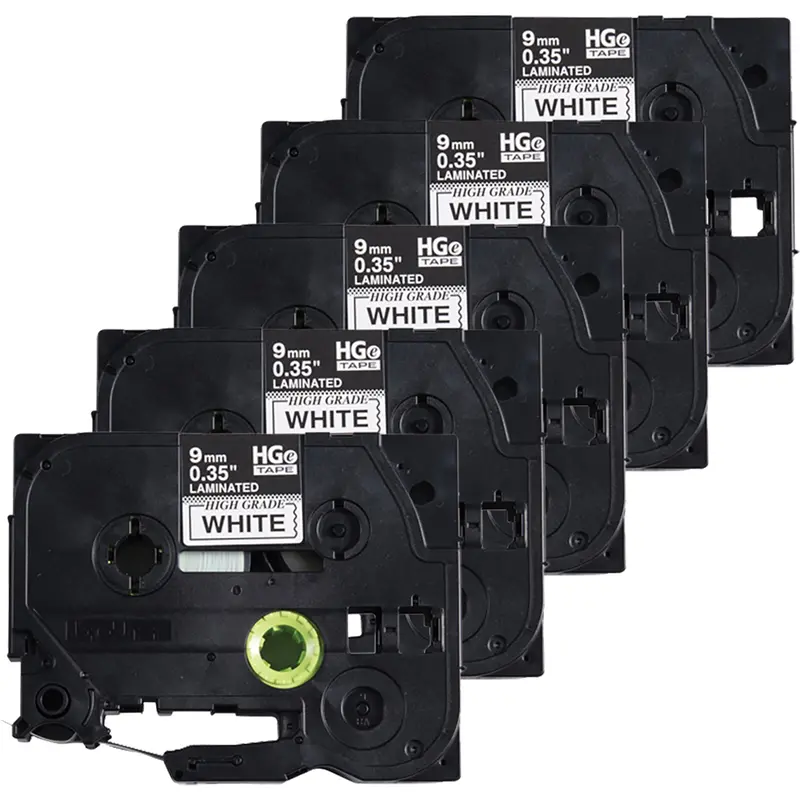 Laminated Tape, 9 Mm X 8 M, Black On White 1