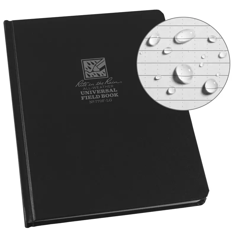 Large Bound Book, Hard Cover, Black, 160 Pages, 6-3/4" W X 8-3/4" L 1