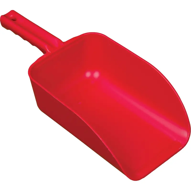 Large Hand Scoop, Plastic, Red, 82 Oz. 1