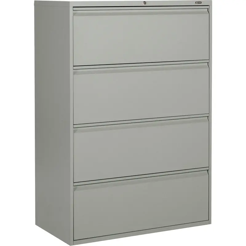 Lateral Cabinet, Steel, 4 Drawers, 36" W X 19-1/4" D X 52-6/100" H, Grey 1