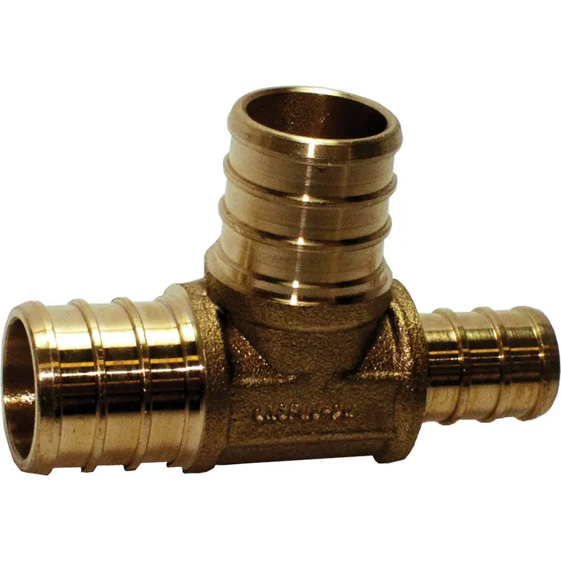 Lead-Free Tee Pipe Fitting, Brass, 1/2" 1