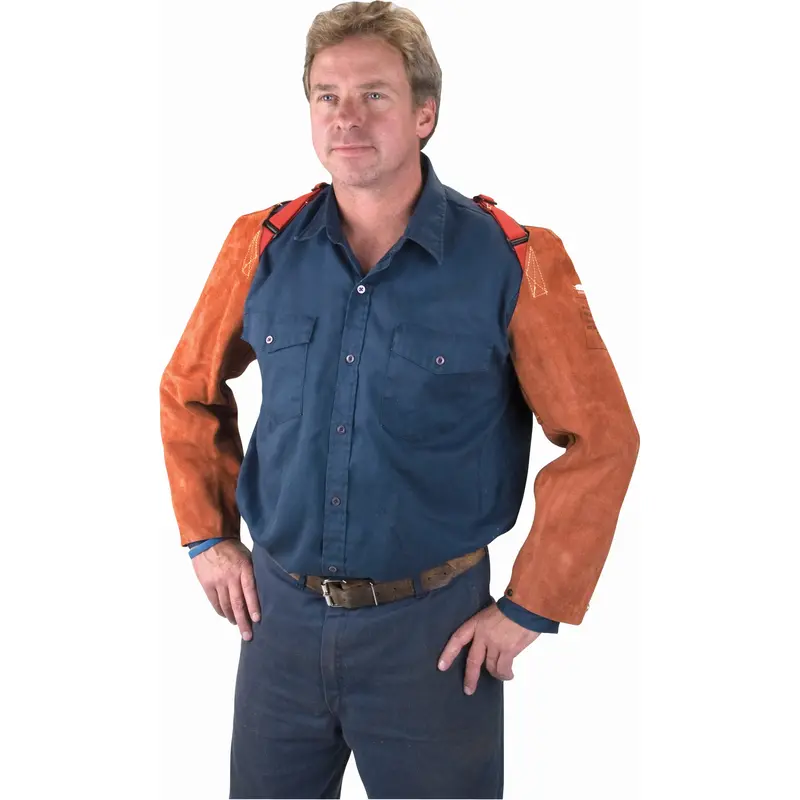 Leather Sleeves, 23" L, Lava Brown™ 1