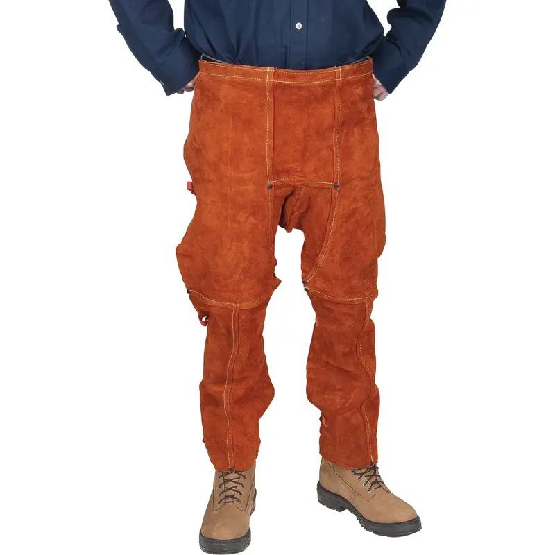 Leather Split Leg Apron & Chaps, 40" L, Lava Brown™ 1