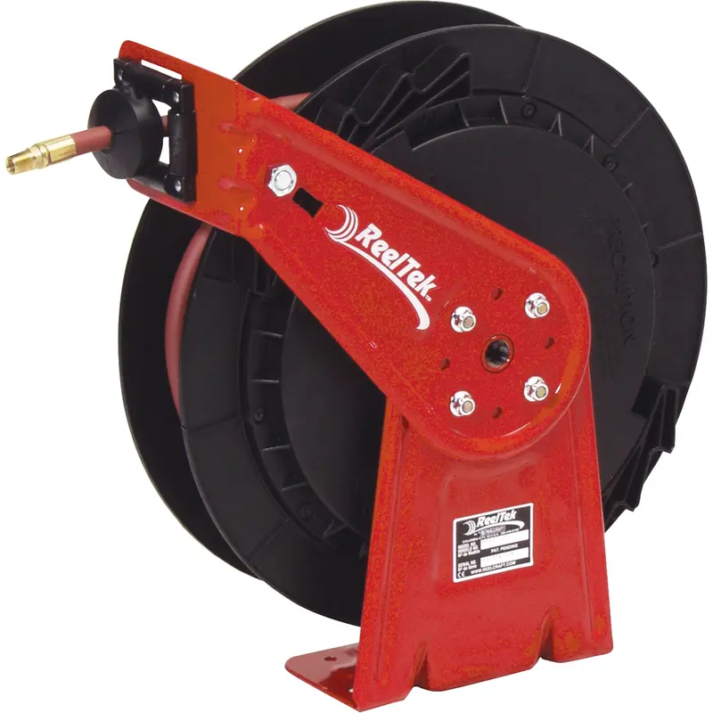 Lightweight & Economical Industrial Reels, Air/Water, 1/4" X 50', Single Hose, 300 Psi 1