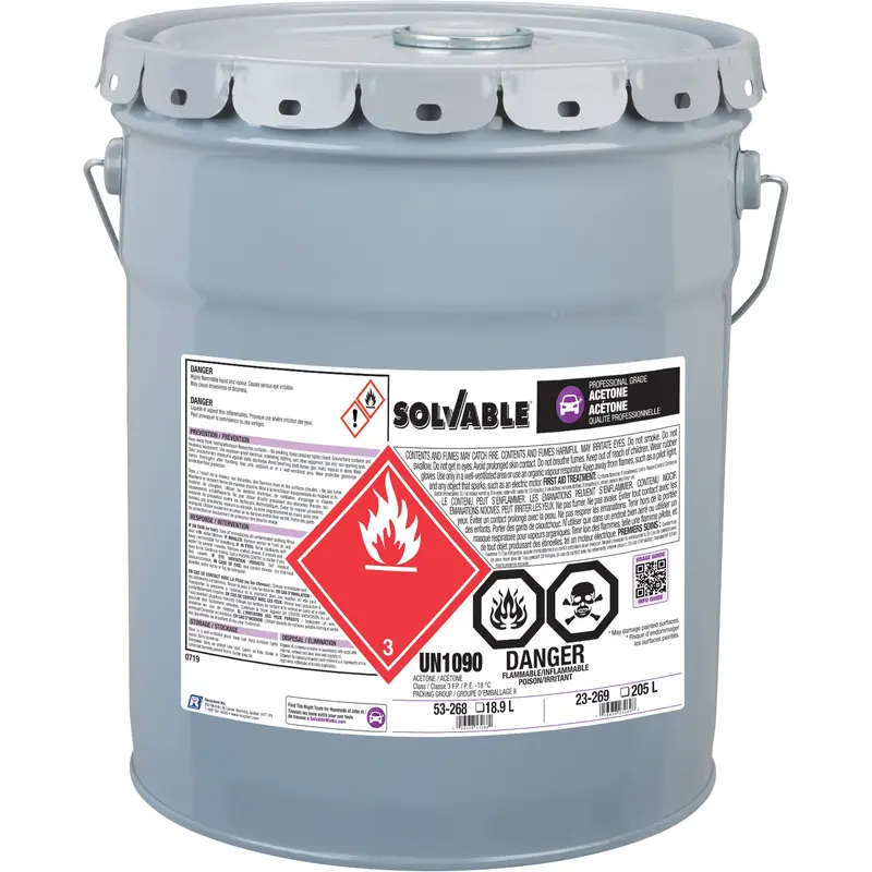 Liquid Acetone, 18.9 L 1