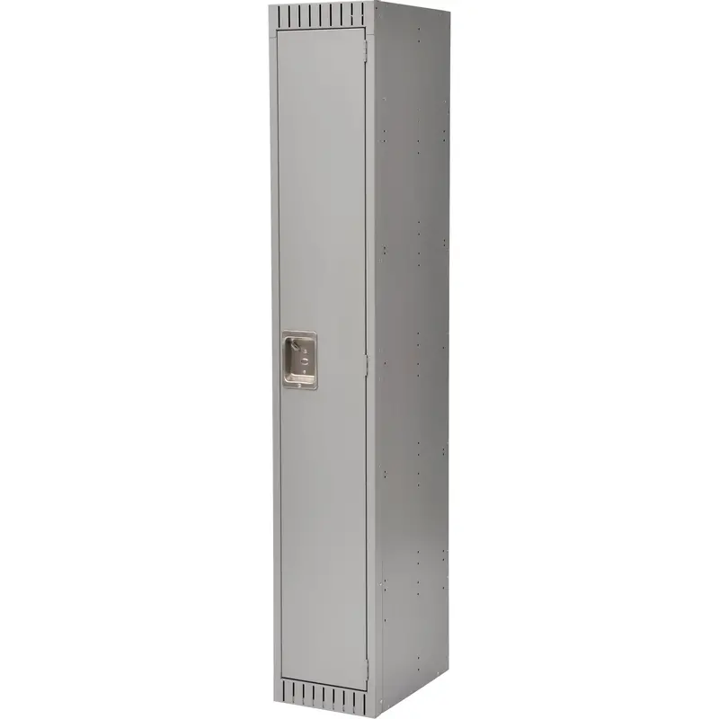 Lockers, 12" X 18" X 72", Steel, Grey, Rivet (Assembled) 1
