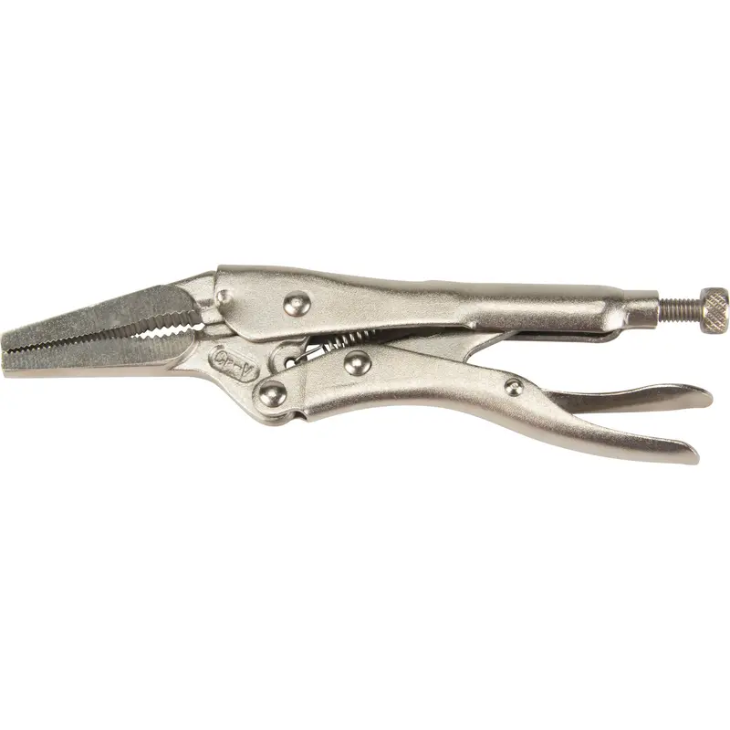 Locking Pliers With Wire Cutter, 6-1/2" Length, Long Nose 1