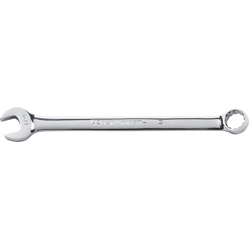 Long Pattern Combination Wrench, 12 Point, 3/4", Chrome/Polished Finish 1