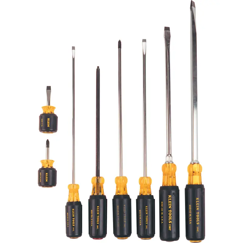 Long & Short Cushion-Grip Screwdriver Set, 8 Pcs. 1