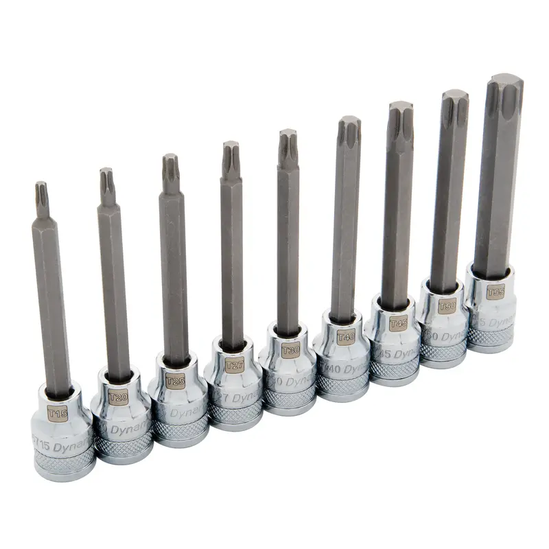 Long Socket Set, Torx®, 3/8" Drive, 9 Pcs 1
