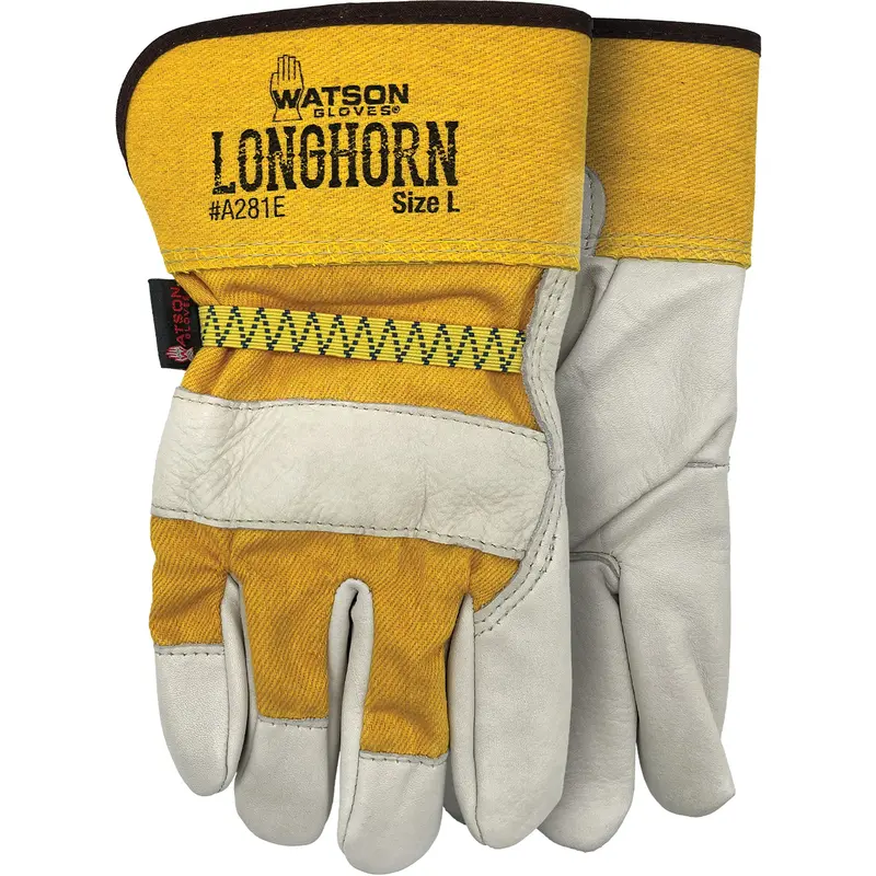 Longhorn Fitters Gloves, X-Large, Grain Cowhide Palm 1