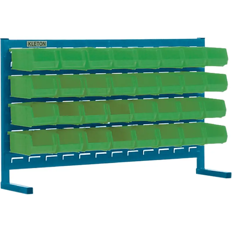 Louvered Rack With Bins, 32 Bins, 36" W X 8-1/4" D X 22" H 1