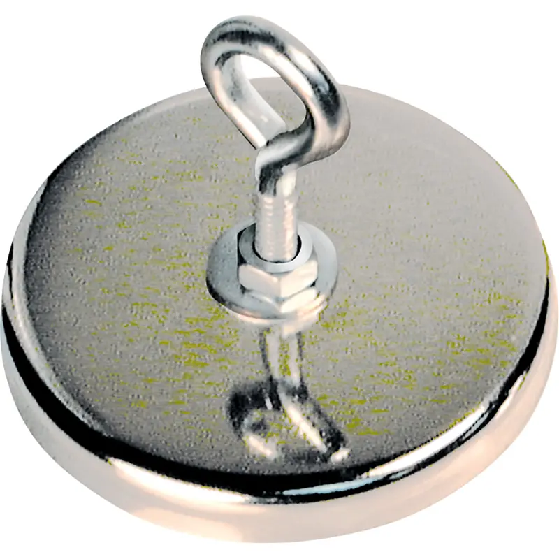 Low Profile Cup Magnets, 2-5/8" Dia., 41  Lbs. Pull 1