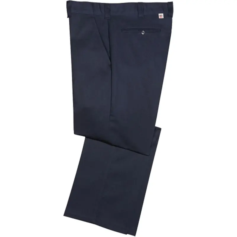 Low Rise Fit Work Pants, Poly-Cotton, Navy Blue, Size 36, 33 Inseam 1