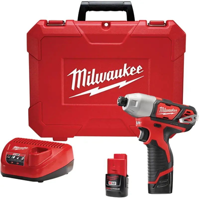 M12™ 1/4" Hex Impact Driver Kit, 1/4", 1000 In-Lbs Max. Torque, 12 V, Lithium-Ion 1