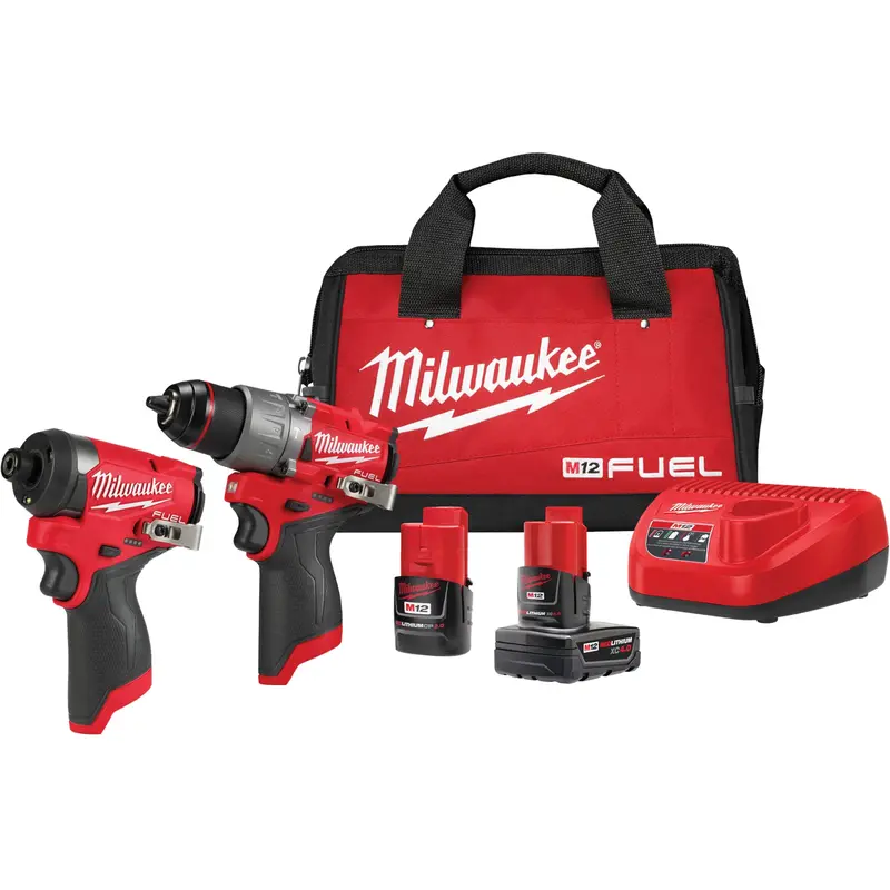 M12 Fuel™ 1/2" Drill Driver & 1/4" Hex Impact Driver Combo Kit, Lithium-Ion, 12 V 1