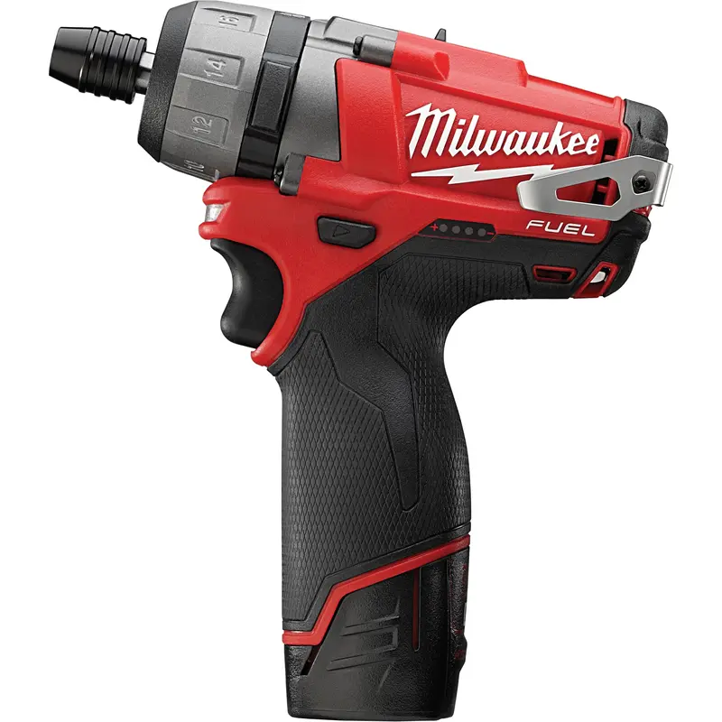 M12™ Fuel™ Hex 2-Speed Screwdriver Kit, 1/4", 12 V, 325 In-Lbs Max. Torque, Lithium-Ion Battery 1