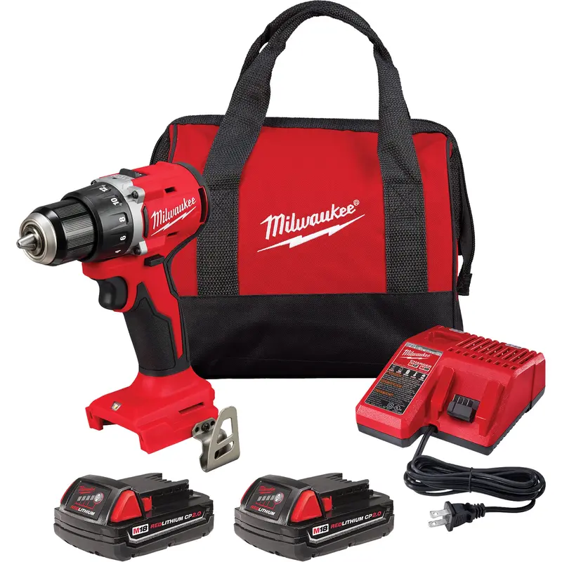M18™ Compact Brushless Drill/ Driver Kit, Lithium-Ion, 18 V, 1/2" Chuck, 550 In-Lbs Torque 1