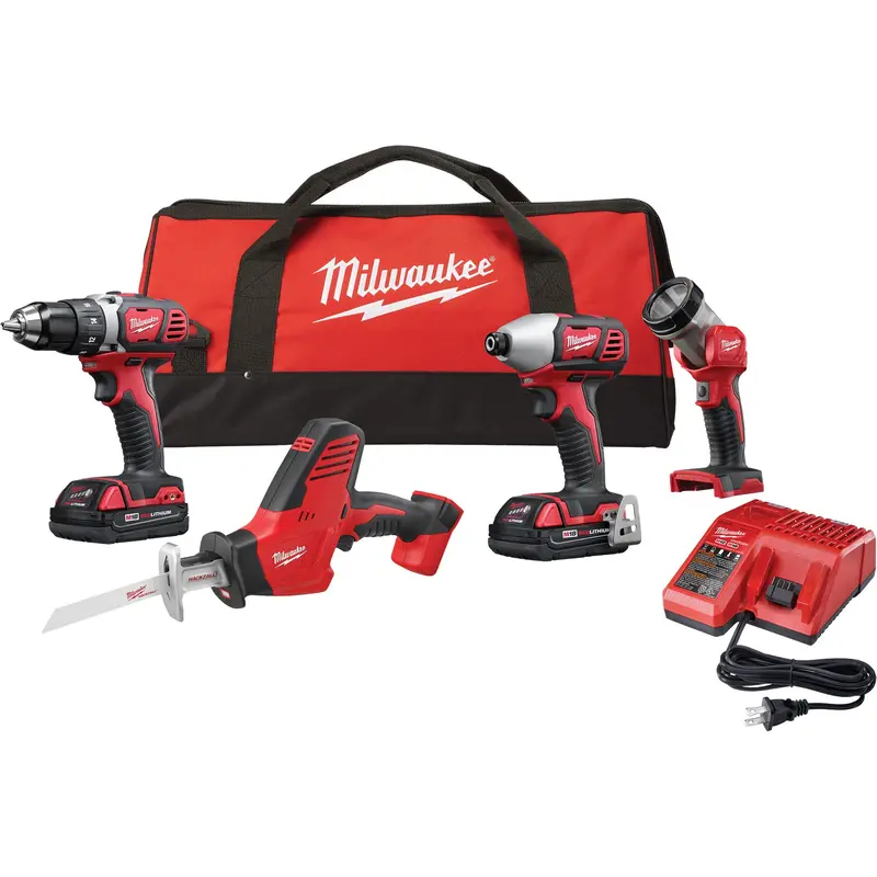 M18™ Cordless 4-Tool Combo Kit, Lithium-Ion, 18 V 1