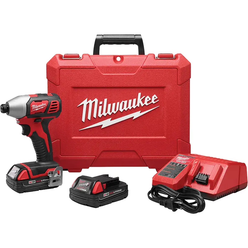 M18™ Cordless Hex Impact Driver Kit, 1/4", 1500 In-Lbs Max. Torque, 18 V, Lithium-Ion 1