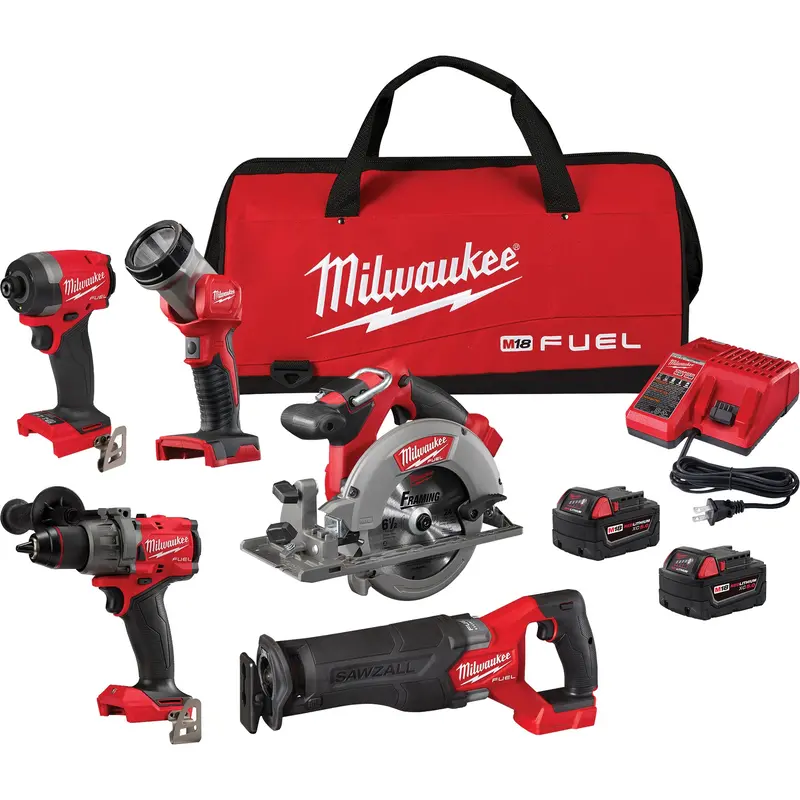M18 Fuel™ 5-Tool Combo Kit, Lithium-Ion, 18 V 1