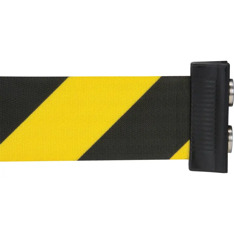 Magnetic Tape Cassette For Build-Your-Own Crowd Control Barrier, 7', Black And Yellow Tape 1