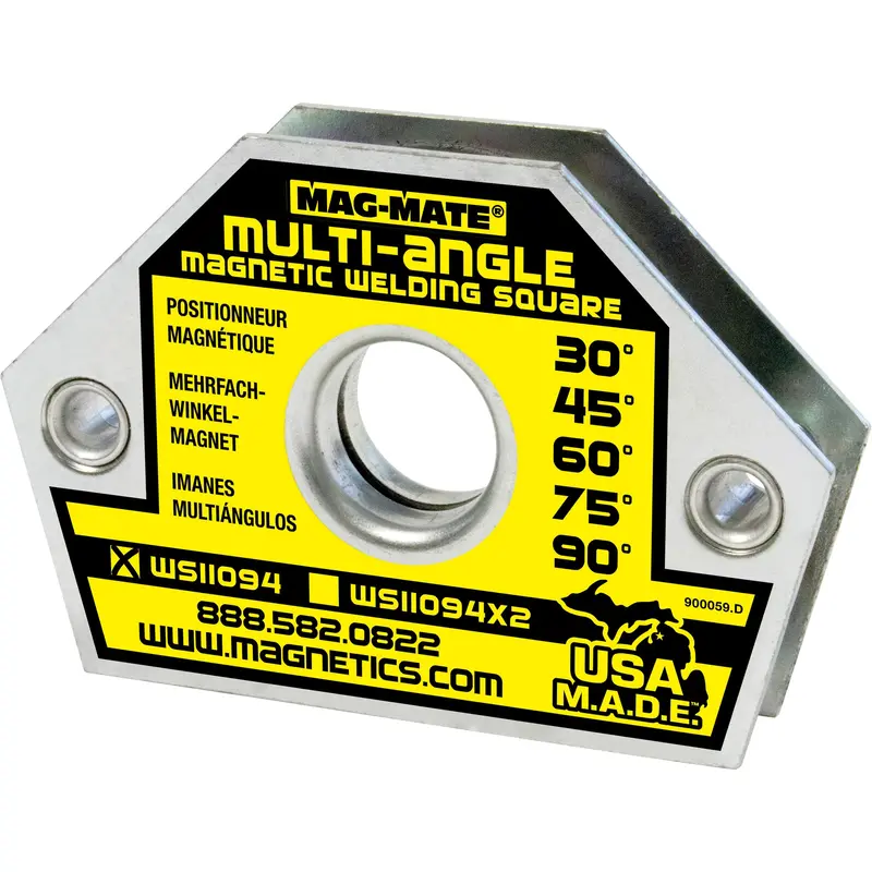 Magnetic Welding Squares, 4-3/8" L X 3/4" W X 3" H, 55 Lbs. 1