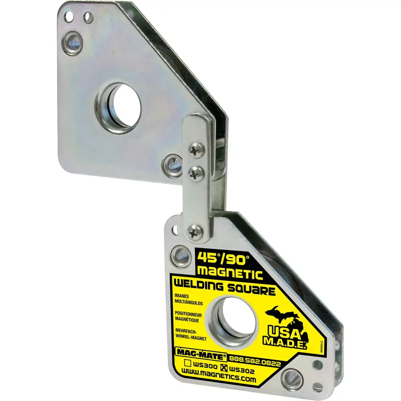 Magnetic Welding Squares, 7-5/8" L X 1-3/8" W X 3-3/4" H, 120 Lbs. 1