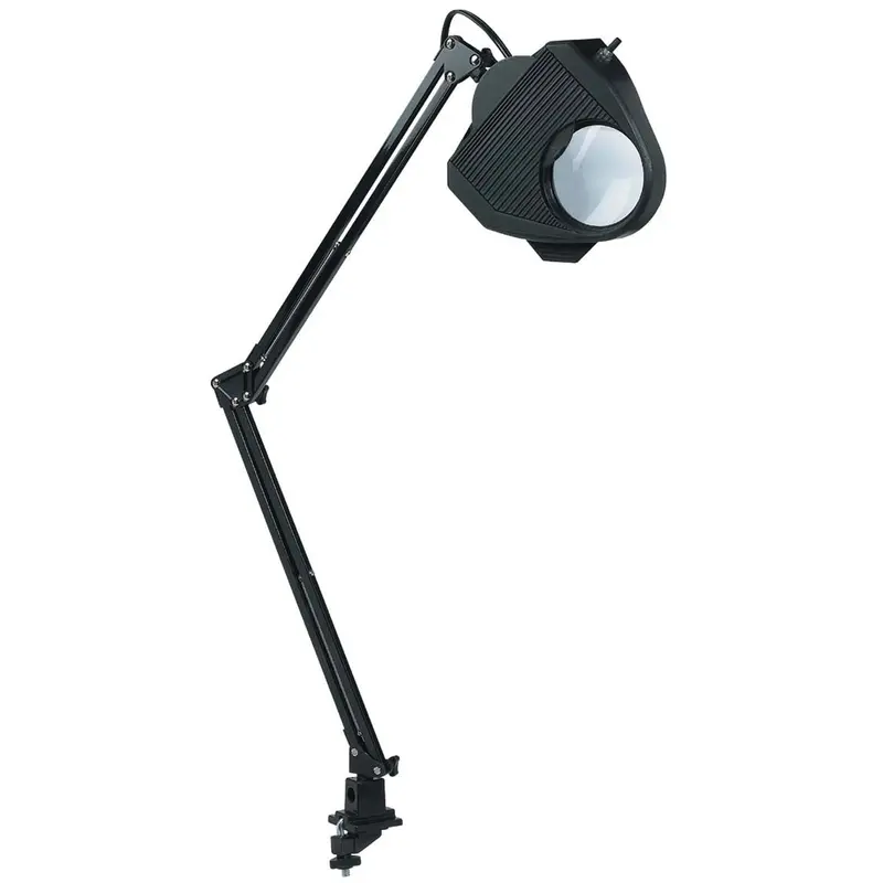 Magnifying Task Light, 60 W, Fluorescent/Incandescent/Led, Clamp, 40" Neck, Black 1